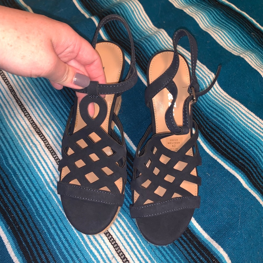 Navy wedges size 5.5